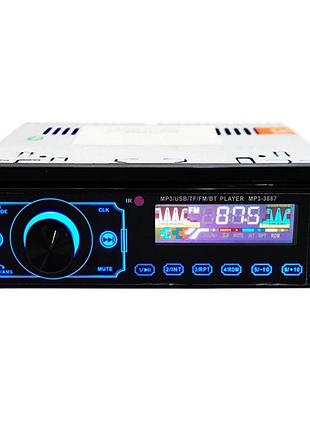 Автомагнитола mp3 3887 iso 1din сенсорный дисплей led/lcd
