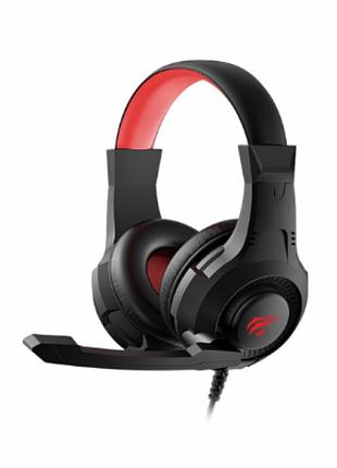 Навушники havit gaming hv-h2031d 2х3,5мм+usb black/red+мікрофон