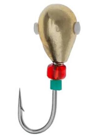 Мормышка winter star капля с лыской 4.0 mm ц:золото