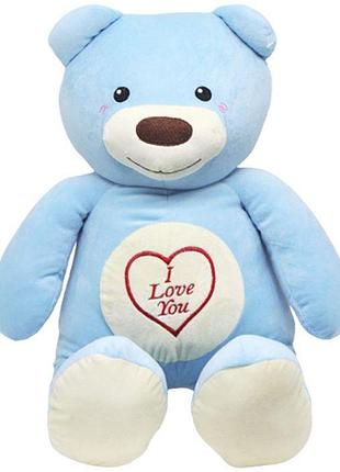 Мягкая игрушка "медведь лакомка", 60 см (голубой) (0189)
