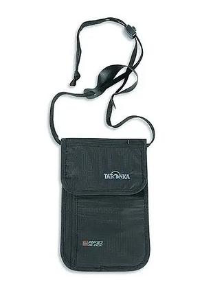 Кошелек tatonka skin neck pouch rfid нательный black