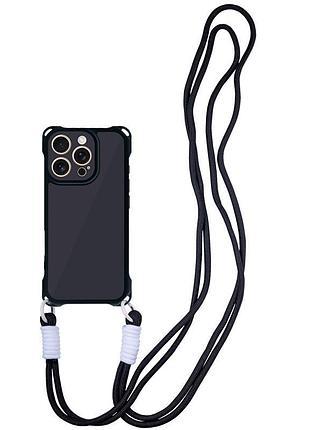 Чохол tpu crossbody with straps для apple iphone 15 pro (6.1") black