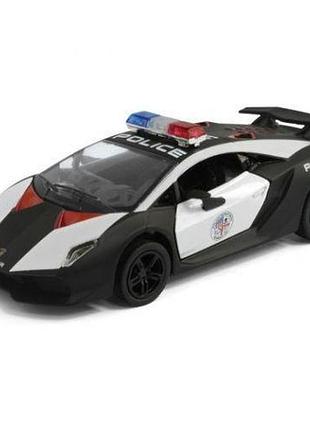 Уценка. машинка kinsmart "lamborghini sesto elemento" полиция - царапины на лобовом стекле