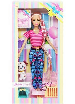 Уценка. кукла "beautiful girl" с собачкой (вид 2) - повреждена упаковка
