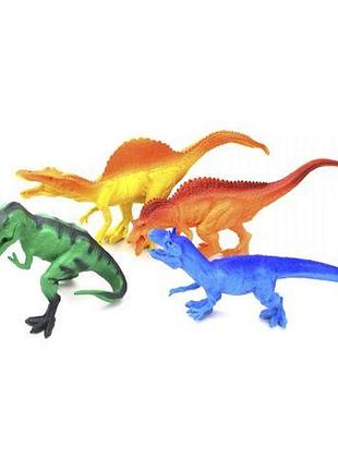 Уценка. набор резиновых динозавров (4 шт) - отсутствует палец на руке