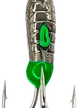 Мормышка winter star чёртик с насечками отверстие 2.9 mm ц:серебро