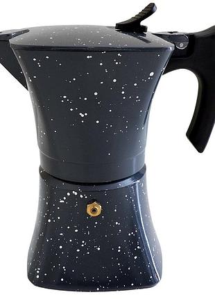 Гейзерная кофеварка- нижняя часть из острых граней, а верхняя круглая bn-148