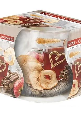 Ароматична свічка в скляній склянці sn71s-20 100г яблуко-кориця (76615065), bispol