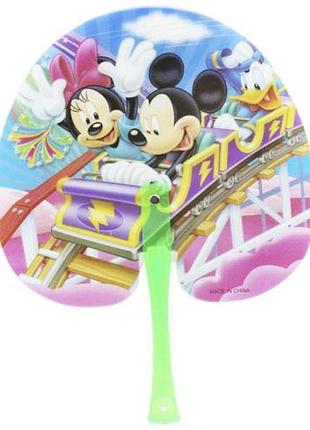 Віяло кругле пластикове "мікі та мінні"
