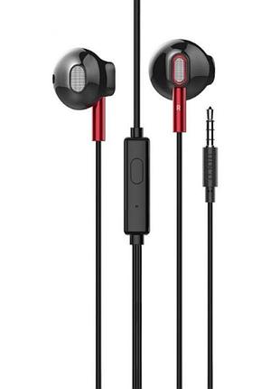 Навушники вакуумні hoco m57 sky black+мікрофон