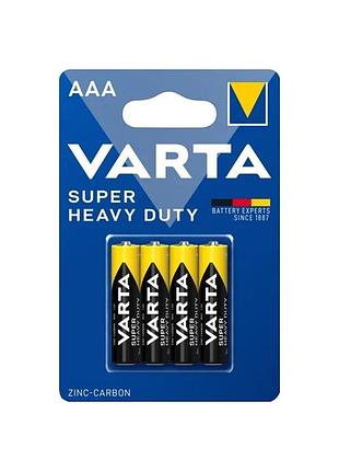 Батарейки varta super heavy duty aaa r03/ 6187 солевые 1.5v мизинчиковые (4/48/240)