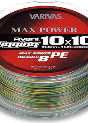 Шнур varivas new avani jigging 10x10 max power pe 200m (multicolor) #0.6/0.128mm 14.5lb/6,5kg