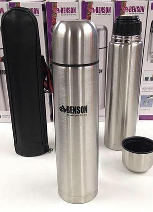 Термос вакуумный металлический benson из нержавеющей стали 350 мл bn-050