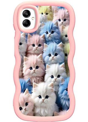 Чохол tpu cloudy pictures для samsung galaxy a06 butterflies чохли, bears, tpu, об'ємний 3d, накладка kittens