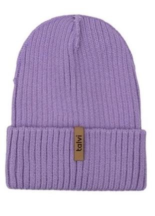 Модная вязаная шапка с отворотом для девочек talvi 50-58р 54-56