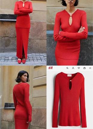 Ефектний светр в рубчик