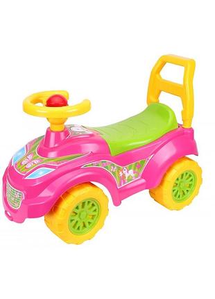 Машина каталка - толокар "технок" "принцеса" рожева 0793