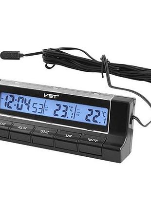 Автогодинник з термометром vst-7037