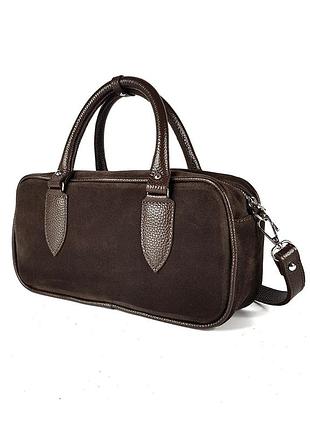 Сумка cross body замша brown 8402-11