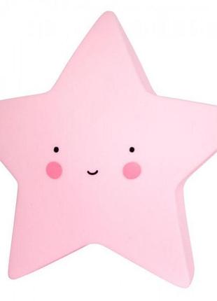 Сенсорная лампа звездочка 305 ночник с розовым светом для детей и создания атмосферы в комнате ve-33