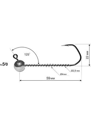 Джиг головка ds barbarian 15g #5/0 (3шт/уп)