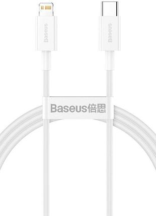 Дата кабель baseus superior series fast charging type-c to lightning pd 20w (1.5m) (catlys-b) белый