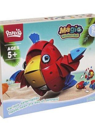 Уценка. конструктор магнитный "птица" (90 дет) - мятая коробка,вскрыт один пакет с деталями