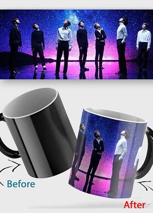 Чашка хамелеон "bts" бтс 2