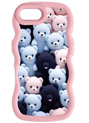 Чехол tpu cloudy pictures для apple iphone 7 / 8 / se (2020) / se (2022) (4.7") butterflies чехлы, bears, tpu, объемный 3d, накладка