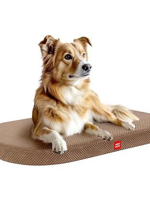 Лежанка для собак waudog relax, дорис велюр, со съемным чехлом, l, ш 100 см, дл 70 см, бежевый
