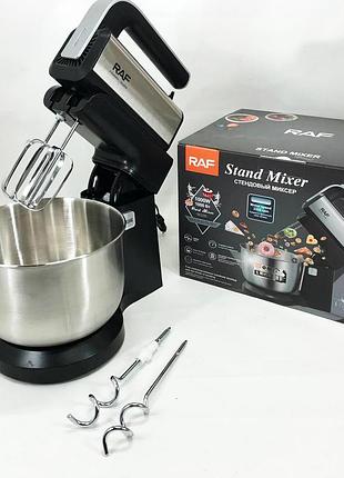 Стационарный миксер ручной raf r.6652 с металлической чашей 3.5 л 1000 вт