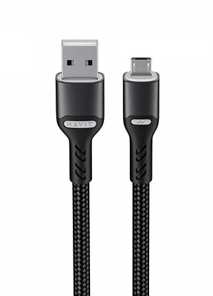 Кабель usb > microusb havit hv-cb6215 3a 1м black