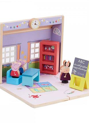 Іграшка дерев'яна ігровий набір peppa - школа пеппи 07212