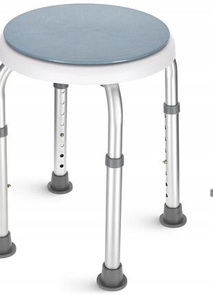 Стул-табурет поворотный 4fizjo для ванной и душа, регулируемый white/grey (p-5905973403412)