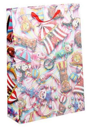 Пакет подарочный "цирк" 330 х 127 х 475 мм, вид 4