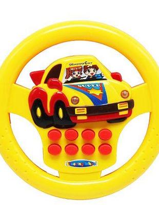 Кермо музичний "маленький водій", жовтий (укр)