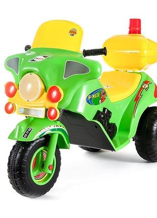 Уценка. мотоцикл я-маха электро (с)салатовый - сломанный стоп, помятая коробка (372_с)