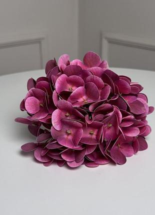 Гортензия латексная искусственная h=70см. d=17 cm 5шт/уп. цвет: фуксия