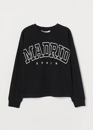 Світшот лонгслів madrid spain h&m