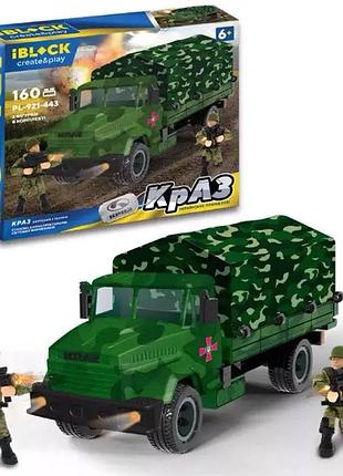 Конструктор "армия: краз с тентом", 160 деталей (pl-921-443)