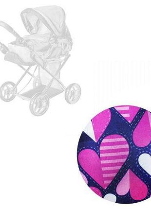 Уценка. коляска для кукол "сердечки" - нет крепления для колес (9346 (ht))