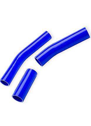 Патрубок радиатора зил (к-кт 3 шт) силикон синий