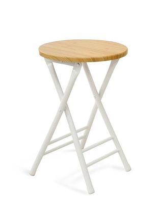 Табурет розкладний чіп, натуральний/білий