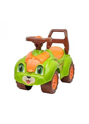 Машина каталка - толокар "технок" помаранчево-салатова 3268