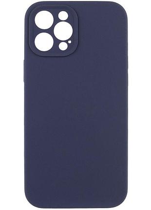 Чохол silicone case full camera protective (aa) no logo для apple iphone 12 pro max (6.7") темно-синій / midnight blue