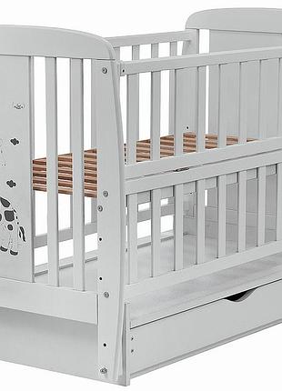 Ліжко bair жирафік jmy-3 маятник, ящик, відкидний бік бук сірий