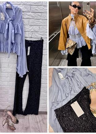 Продам святковий набір, блузку h&m, брючки в паєтки zara