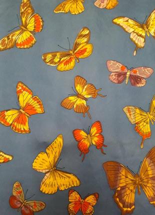 Італійський шовковий платок "метелики"2 фото