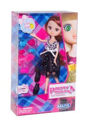 Уценка. кукла "pretty angelia (babyface)" с аксессуарами (в чёрном платье) - повреждена упаковка