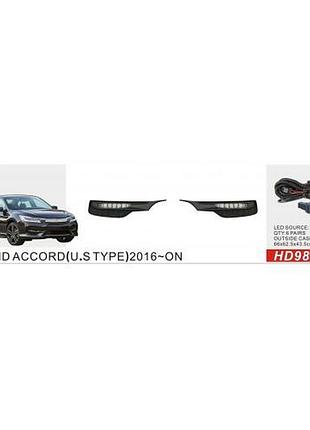 Фары honda accord 2016-2017 hd-986l u.s type с электропроводкой для улучшения освещения авто ve-33